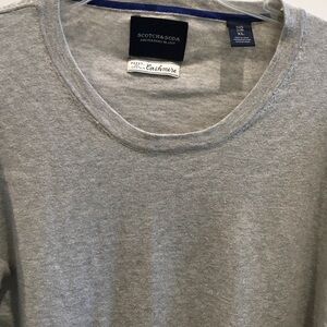 Scotch & Soda Amsterdams Blauw Melange Gray Men's Sweatshirt XL Crew Neck